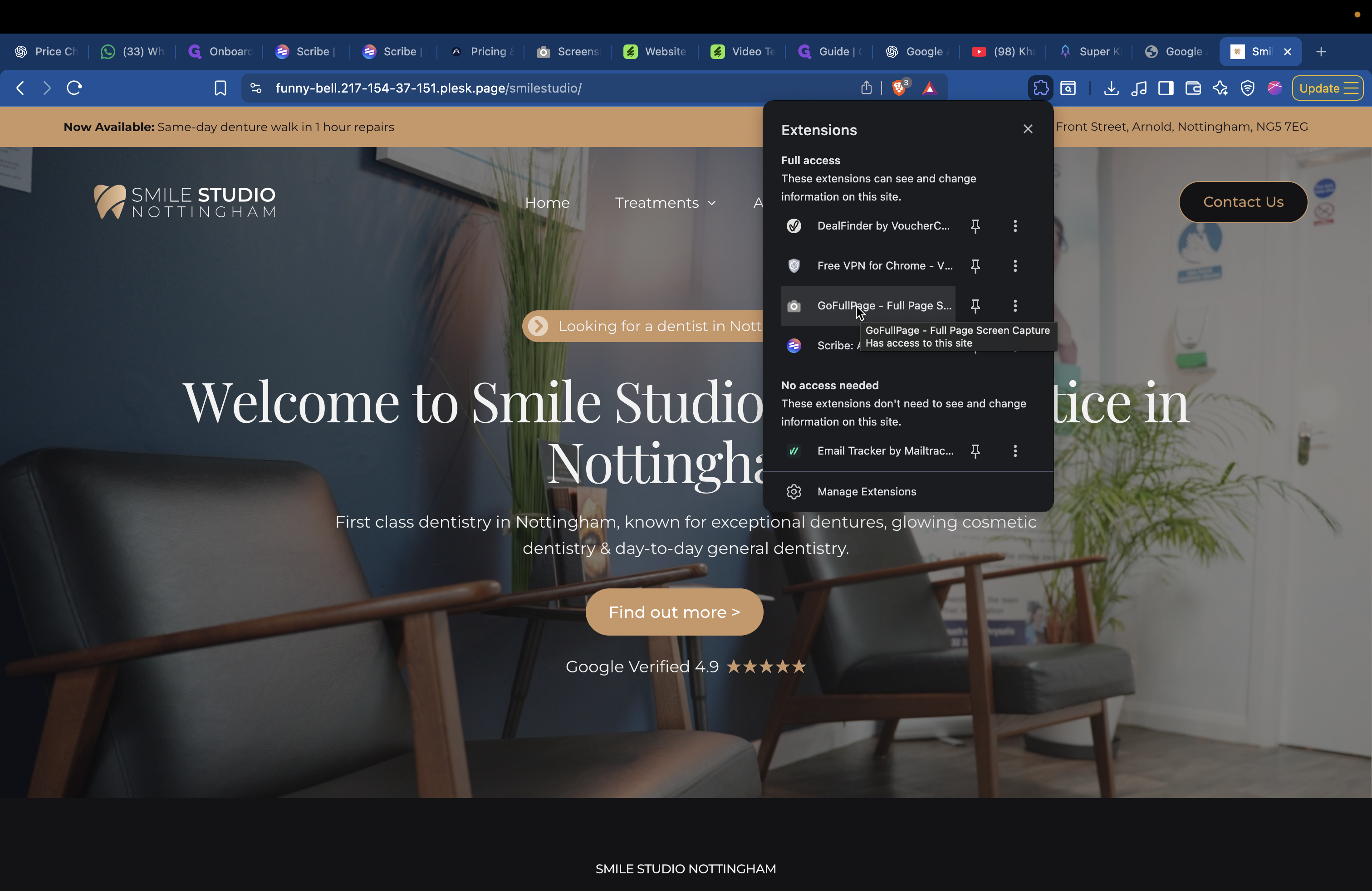 Step #2: Click on "GoFullPage - Full Page S"