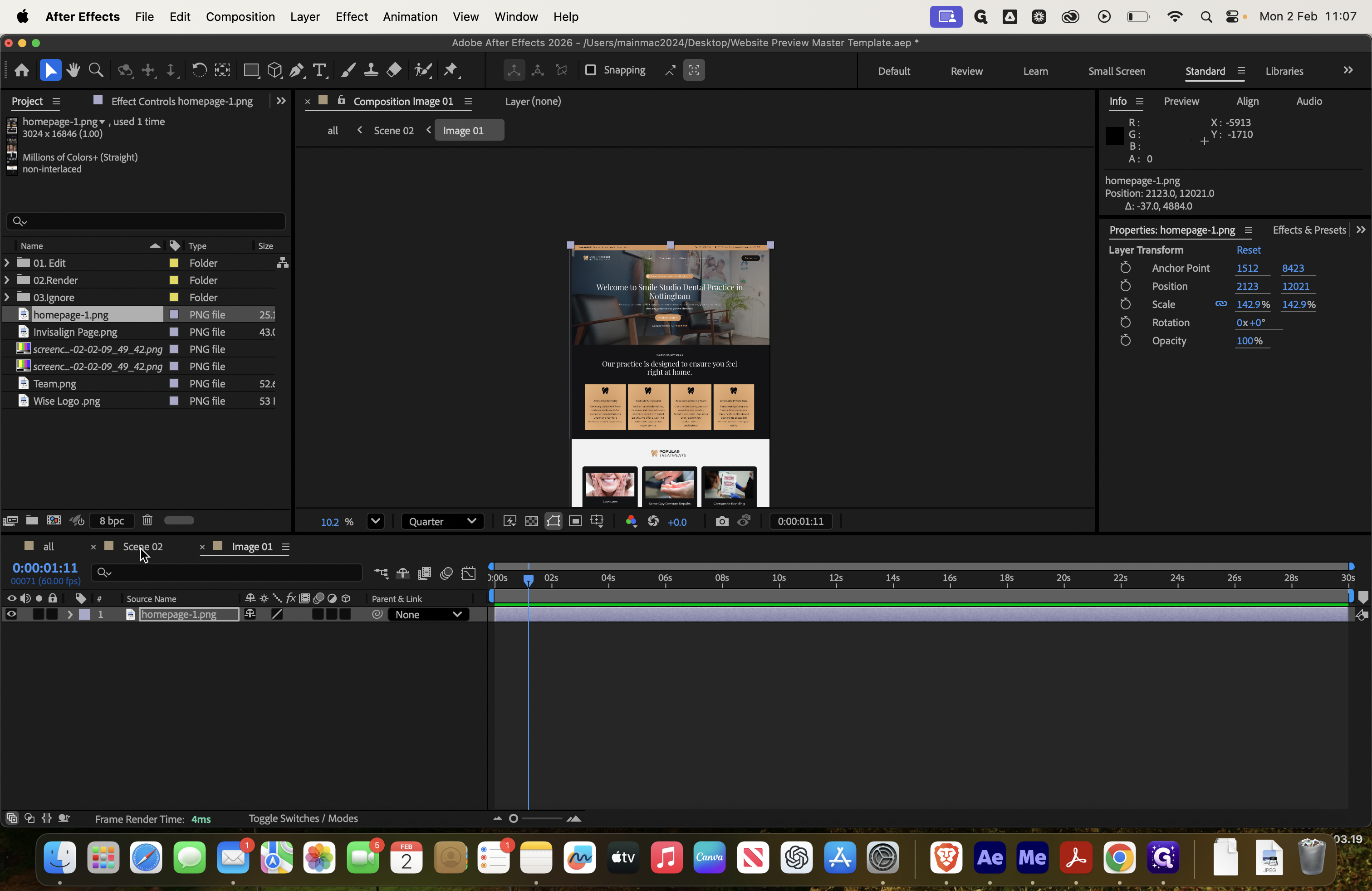 Step #89: Click on "Scene 02"