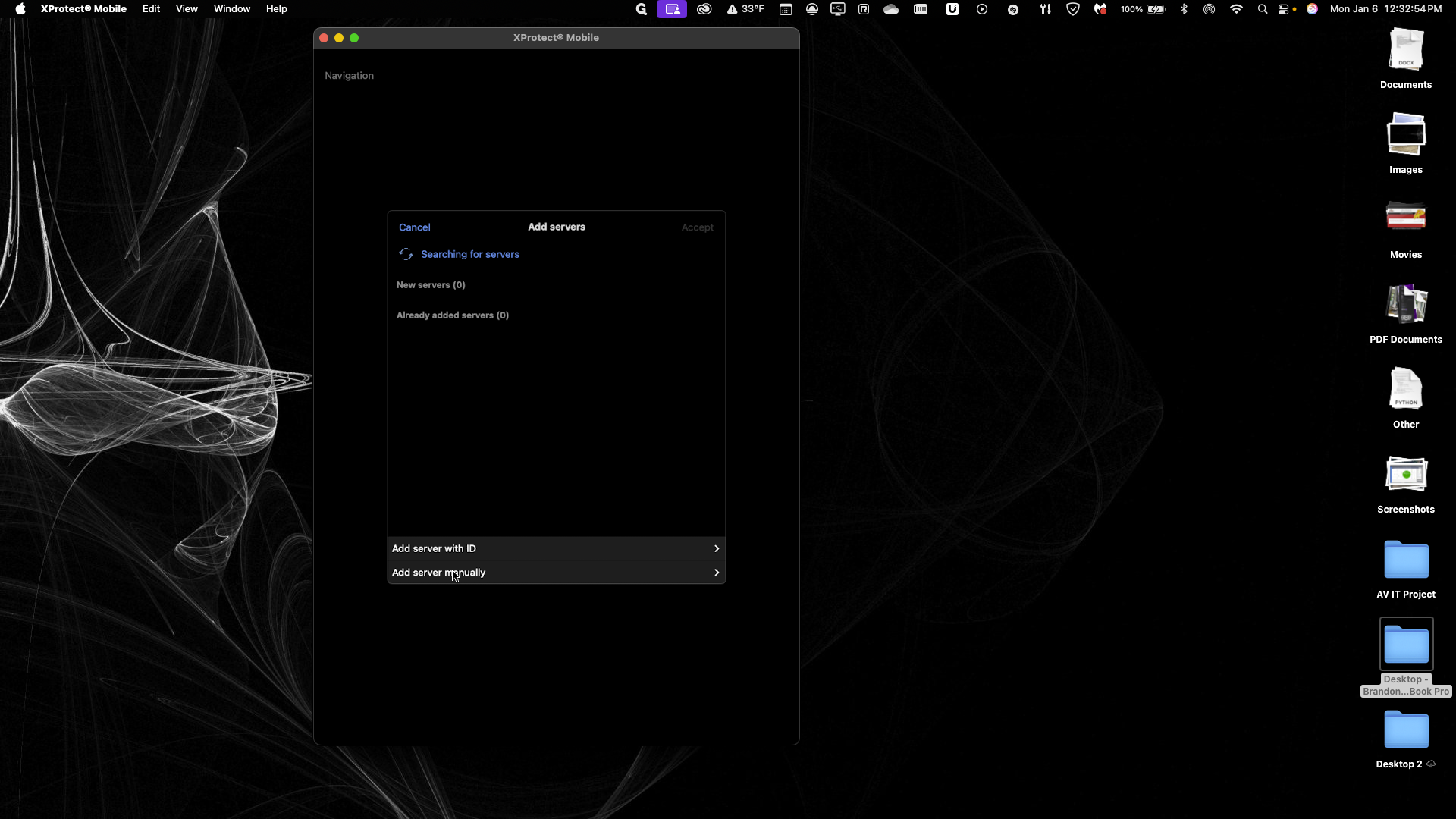 Step #3: Click on "Add server manually"