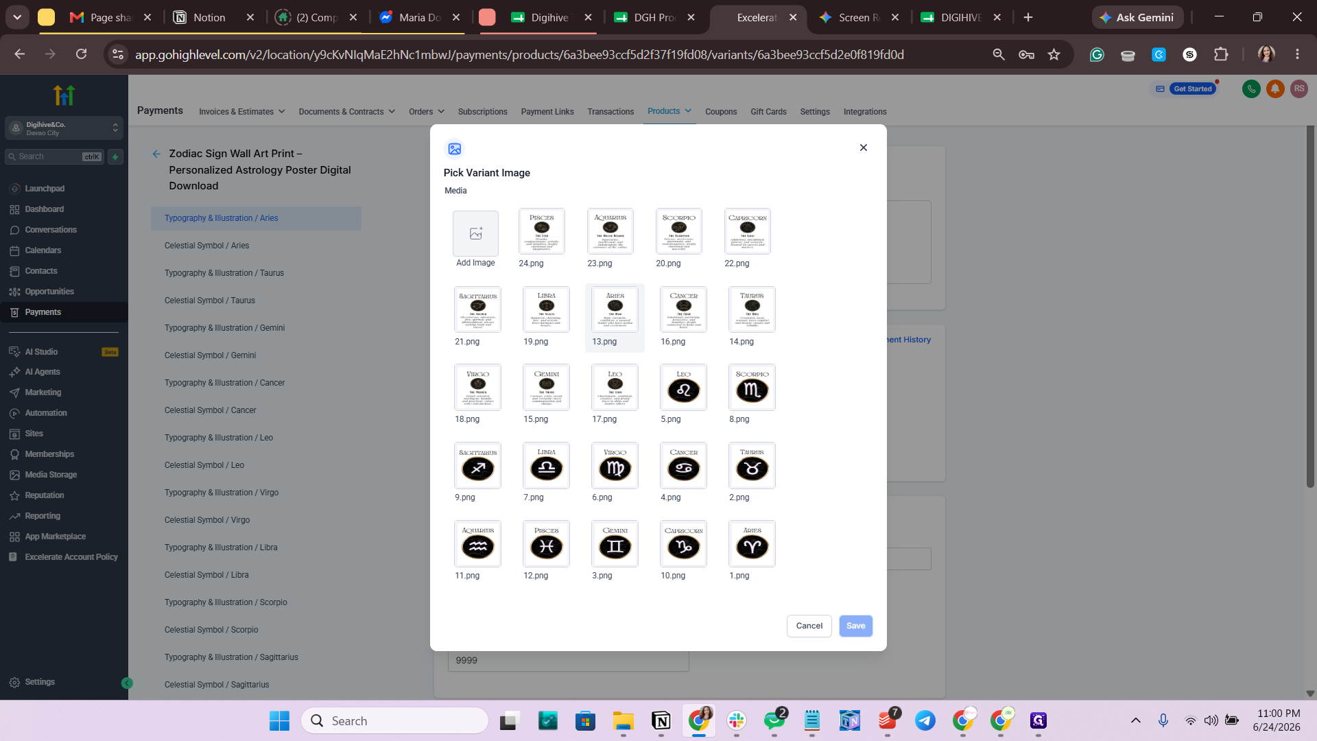 Step #11: Select the corresponding image from your media library.