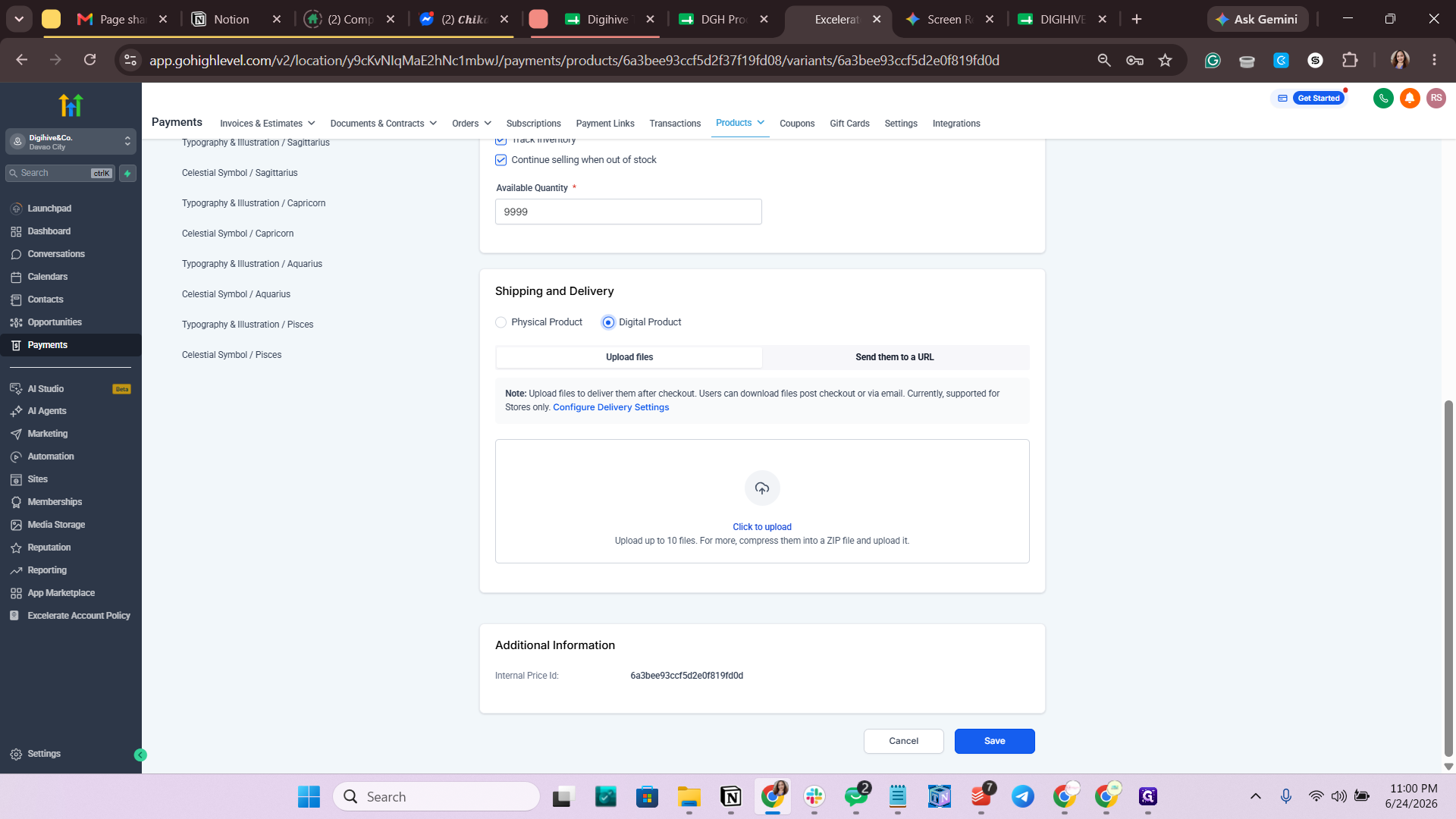 Step #15: Click Click to upload to attach the downloadable file.