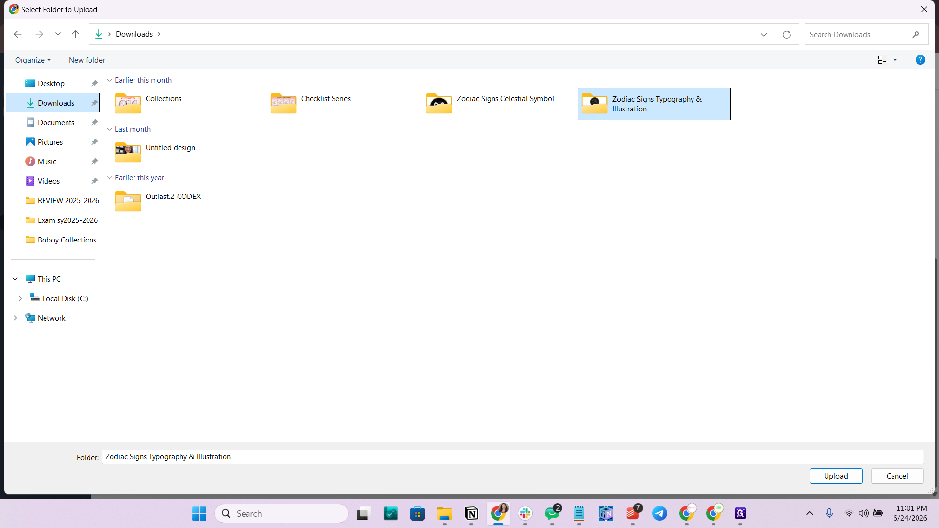 Step #19: Locate and select the folder containing your files from your computer.