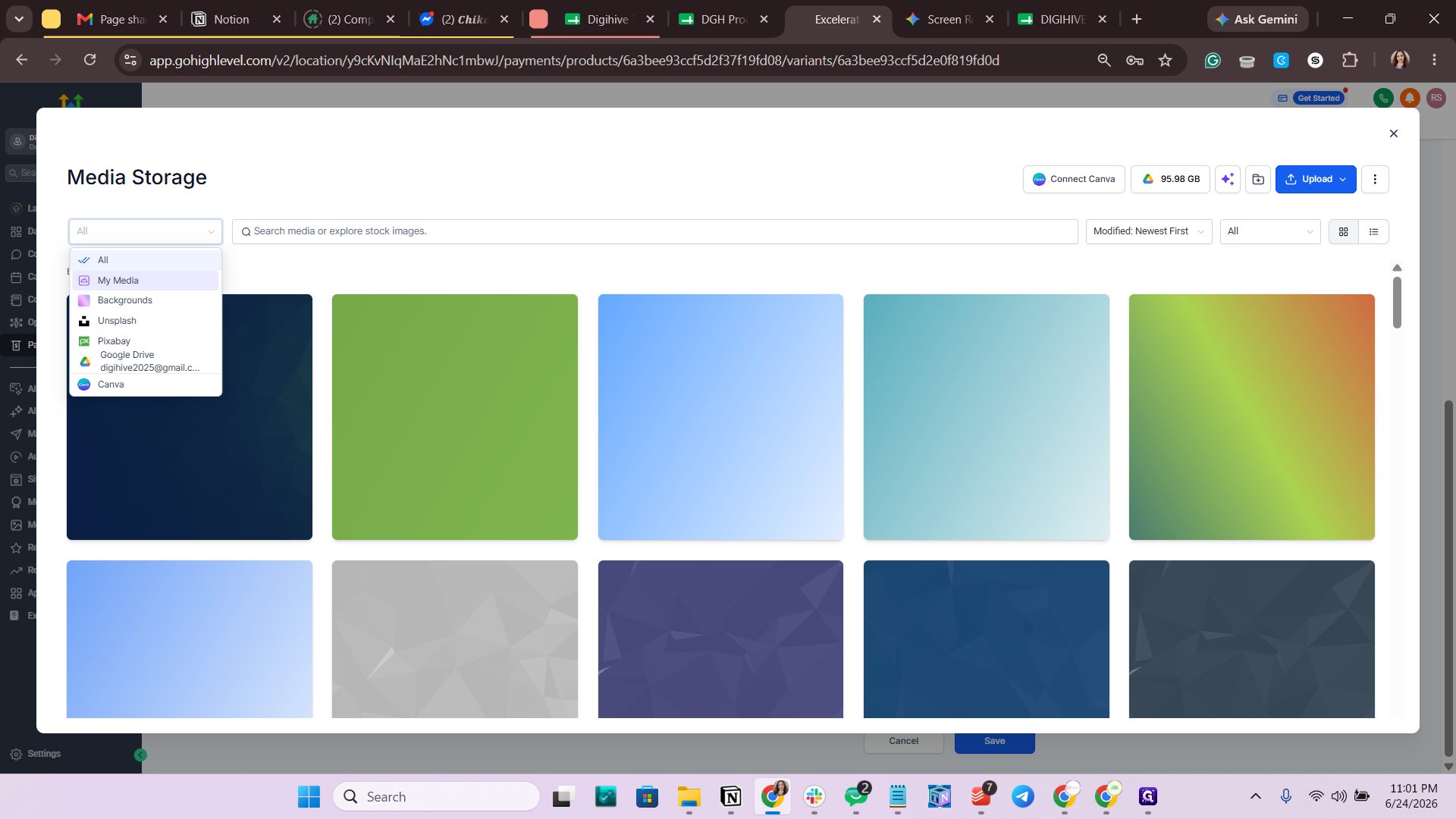 Step #16: In the Media Storage modal, navigate to the My Media folder.
