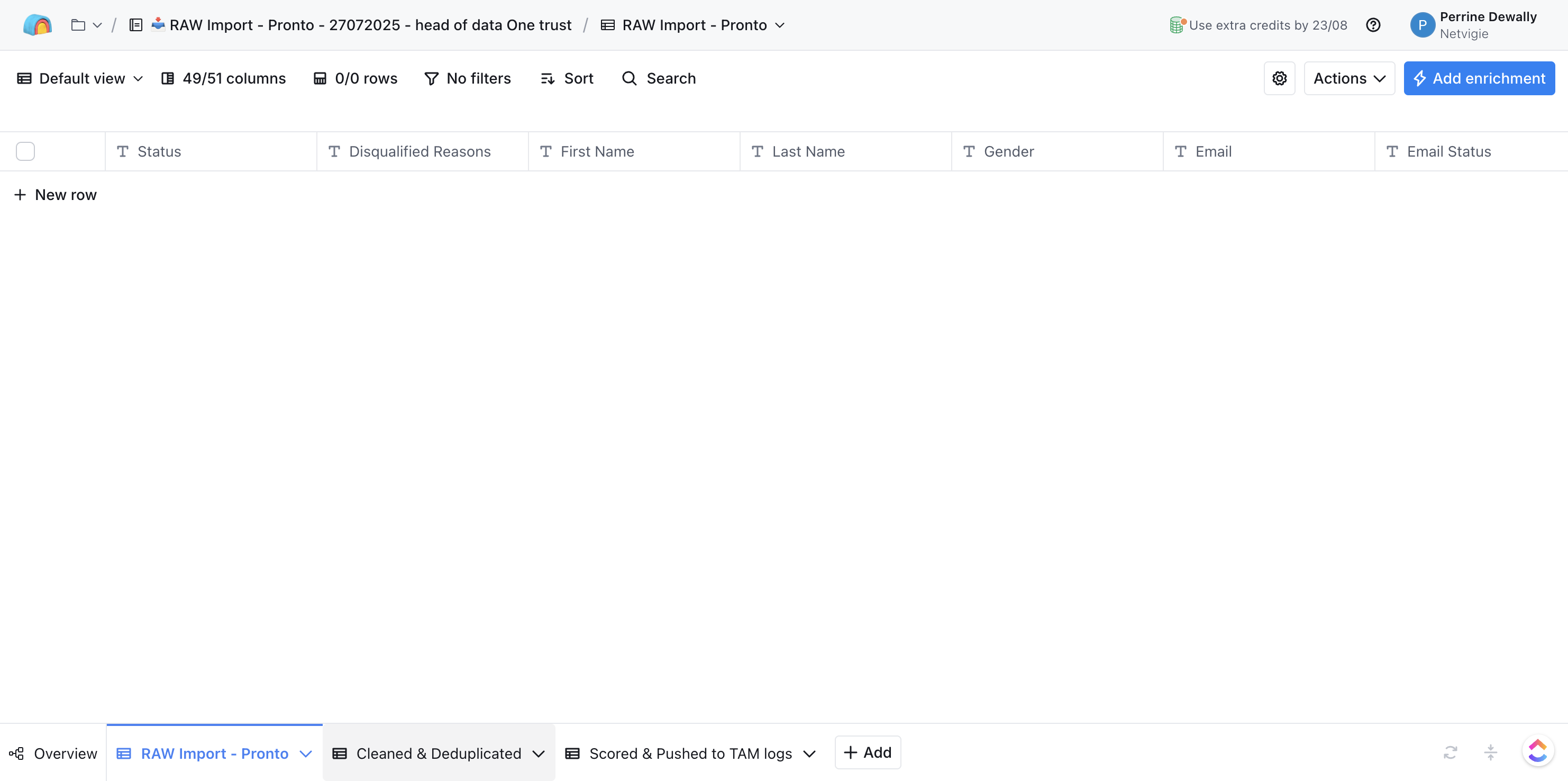 Step #18: Cliquez sur "Cleaned & Deduplicated ✓"