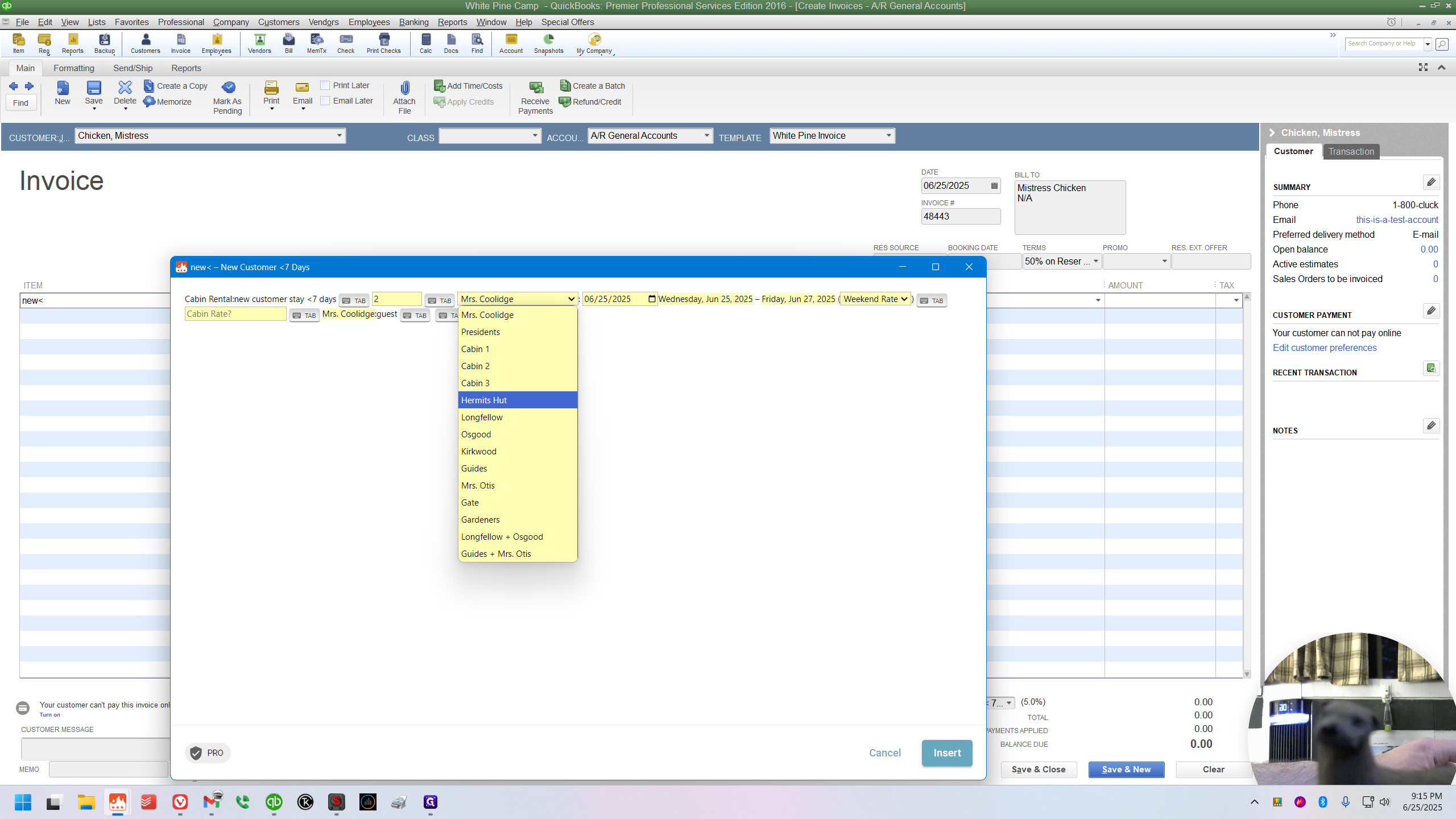 Step #3: Fill # of nights, then pick cabin: