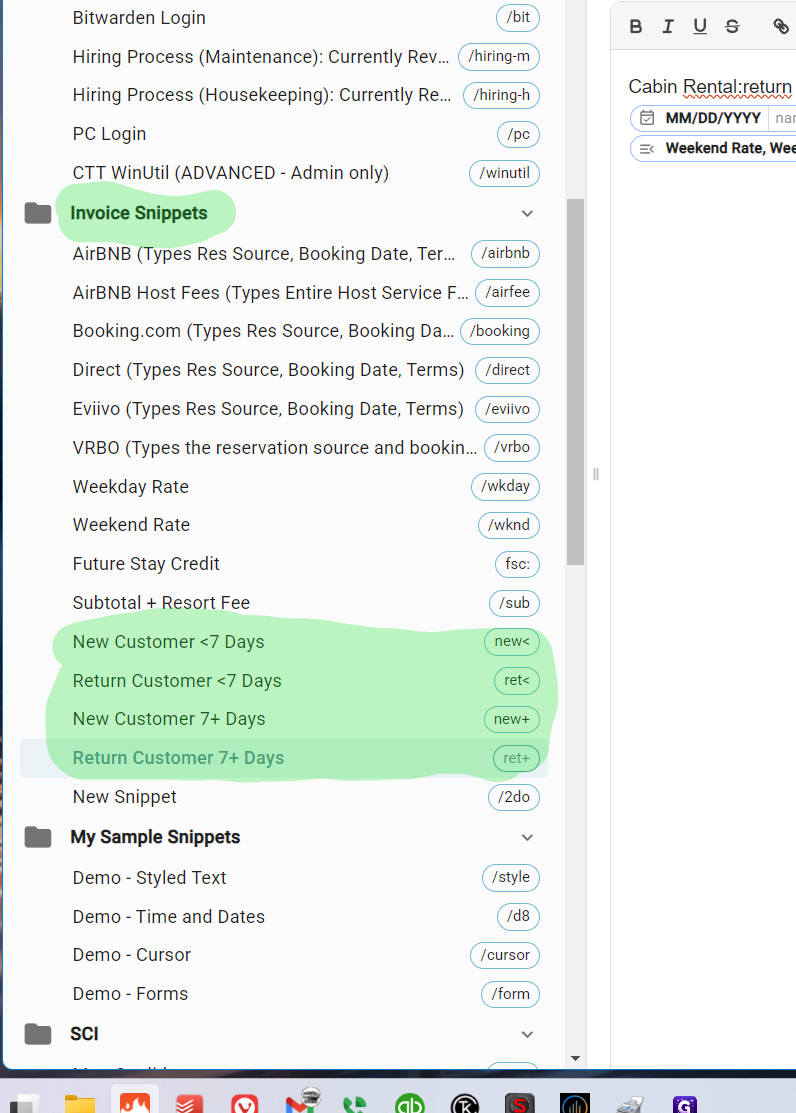 Step #2: Thine options thus far, encircled in green
