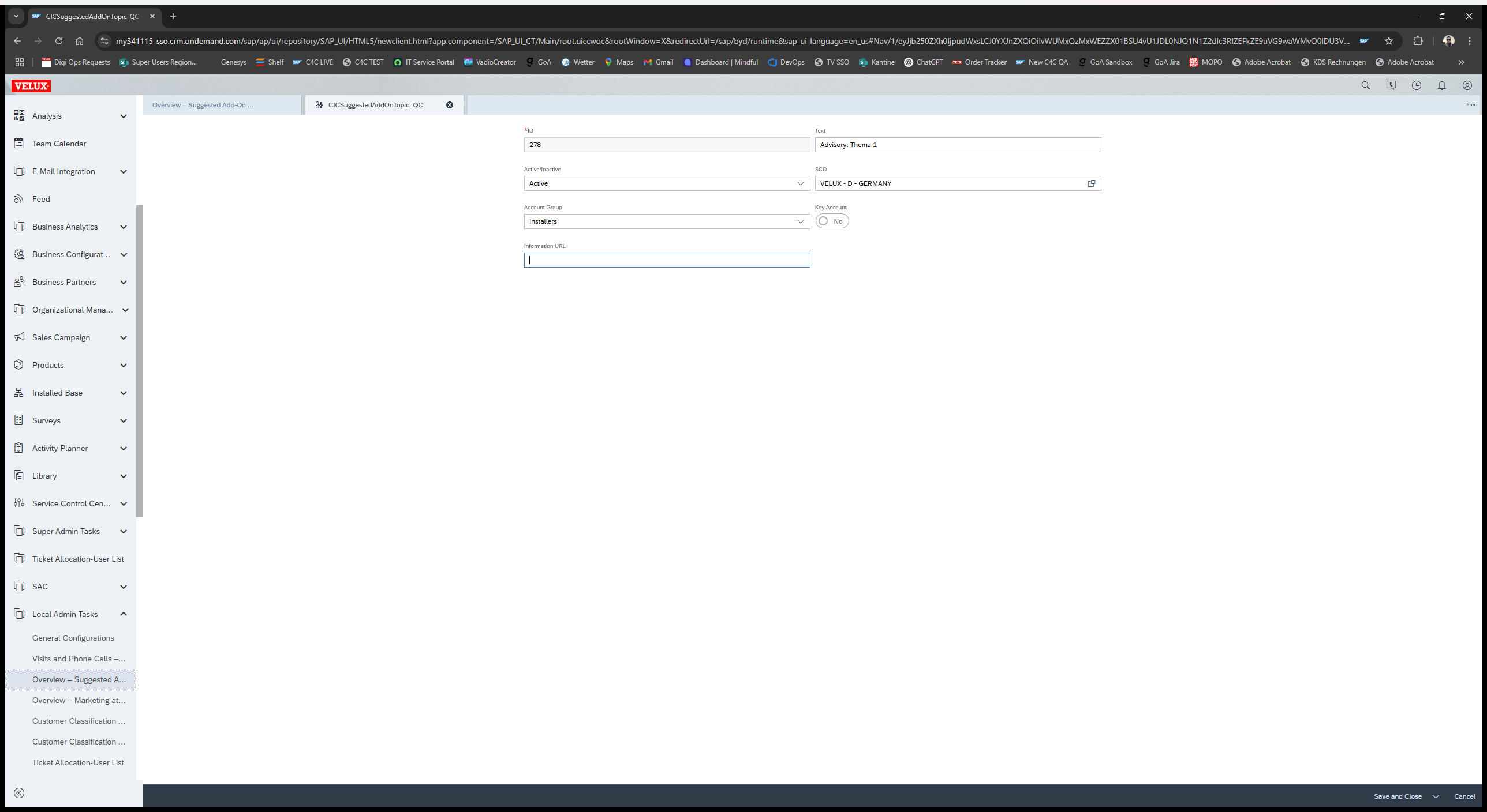 Step #11: Enter and Information URL, e.g. Home Page, Shelf