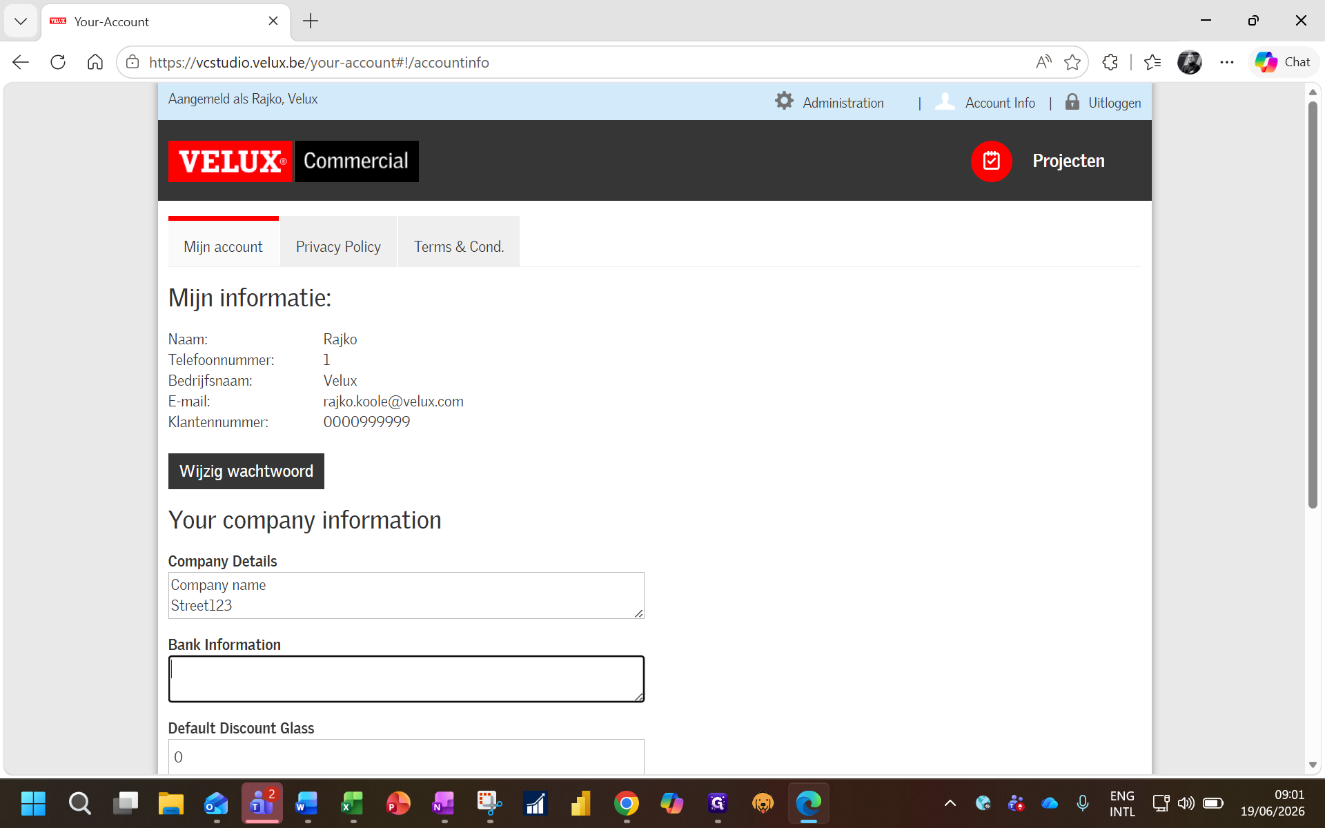 Step #3: Enter your bank account details in the Bank Information field.