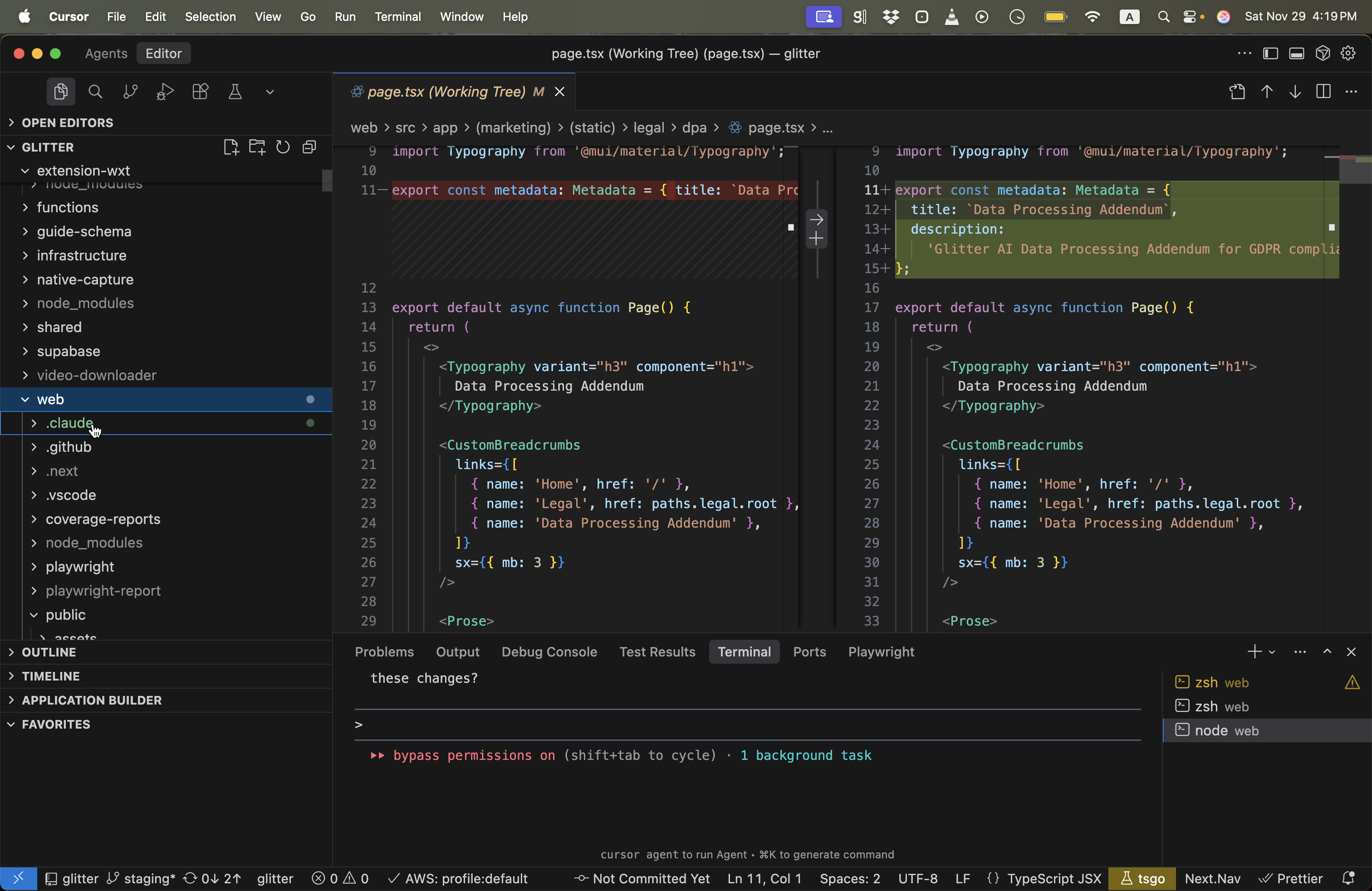 Step #23: לחצו על "> .claude ."