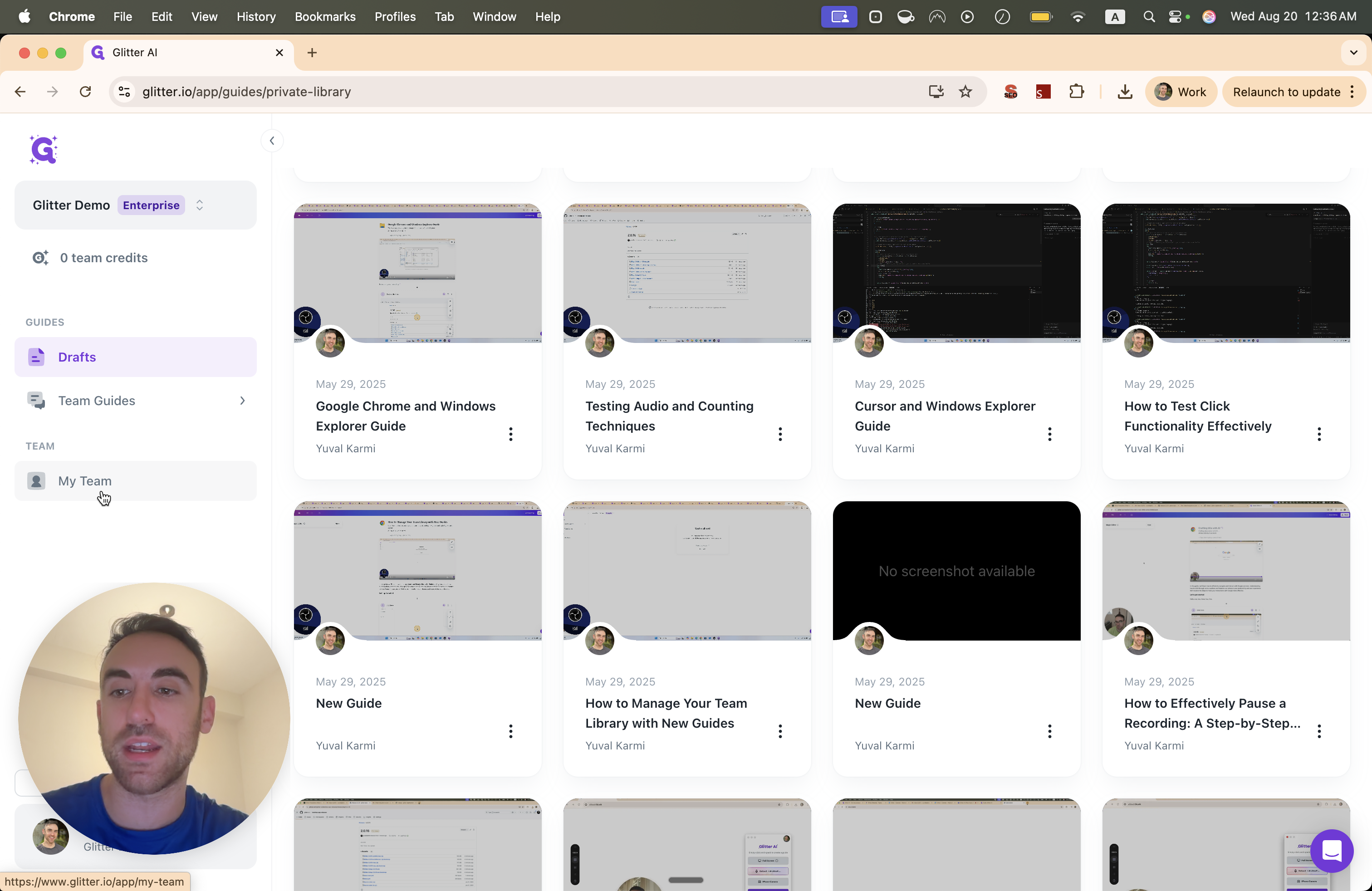 Step #1: Click on "My Team"