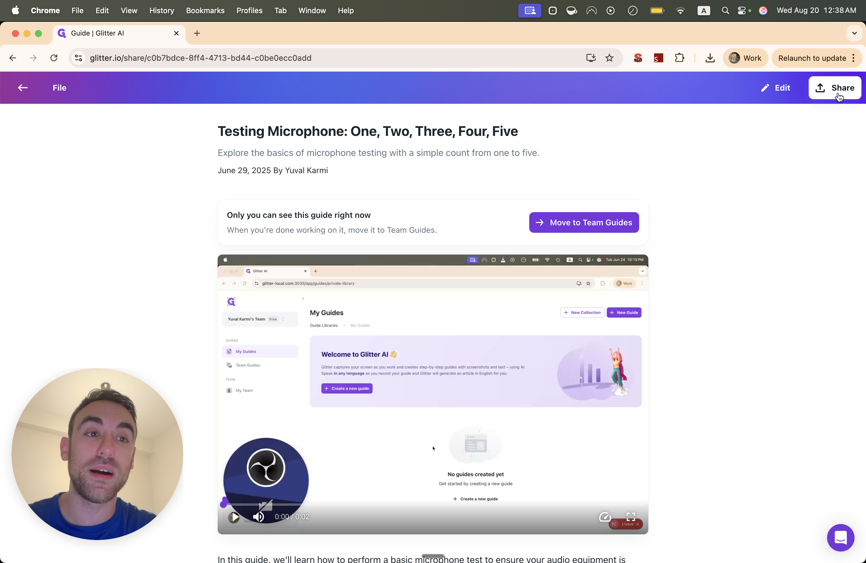 Step #8: Click on "↑ Share"