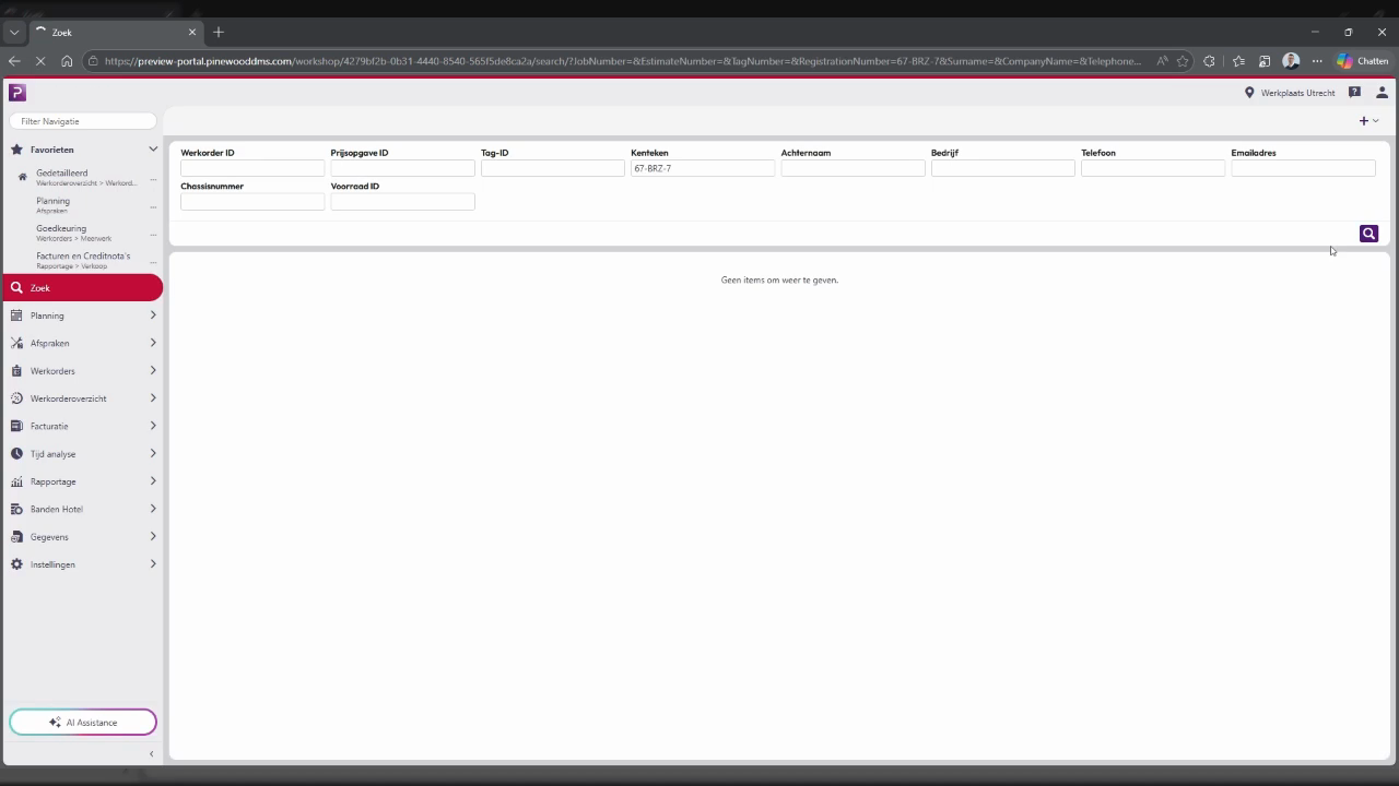 Step #1: Click the Kenteken (License Plate) field.
