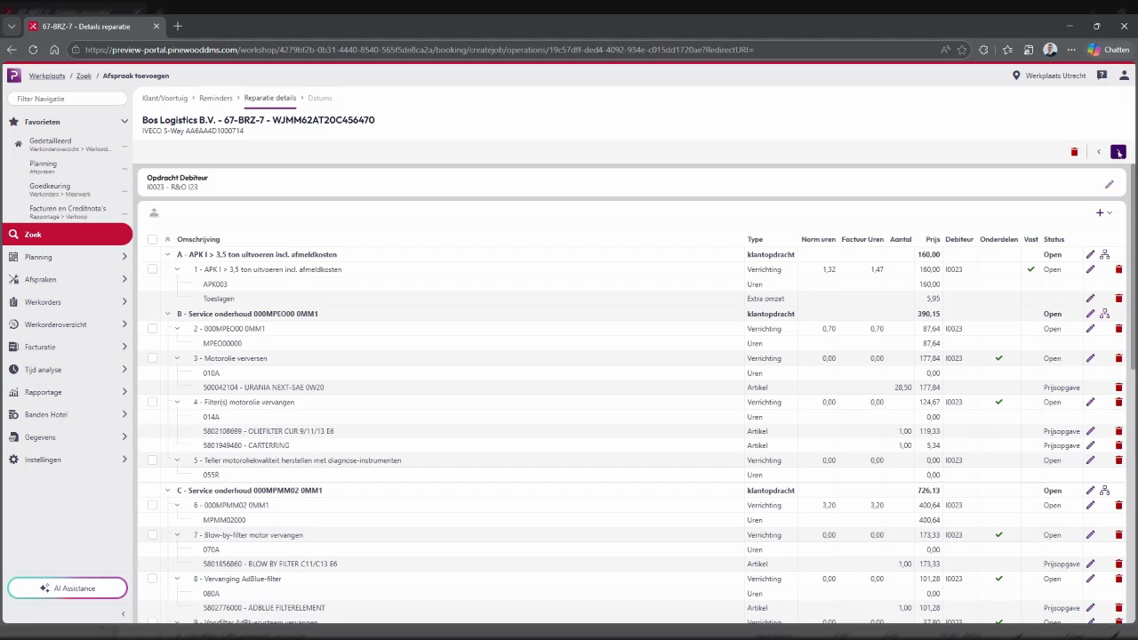 Step #10: Click the Zoek (Search) button in the left-hand navigation sidebar if you need to query additional records.