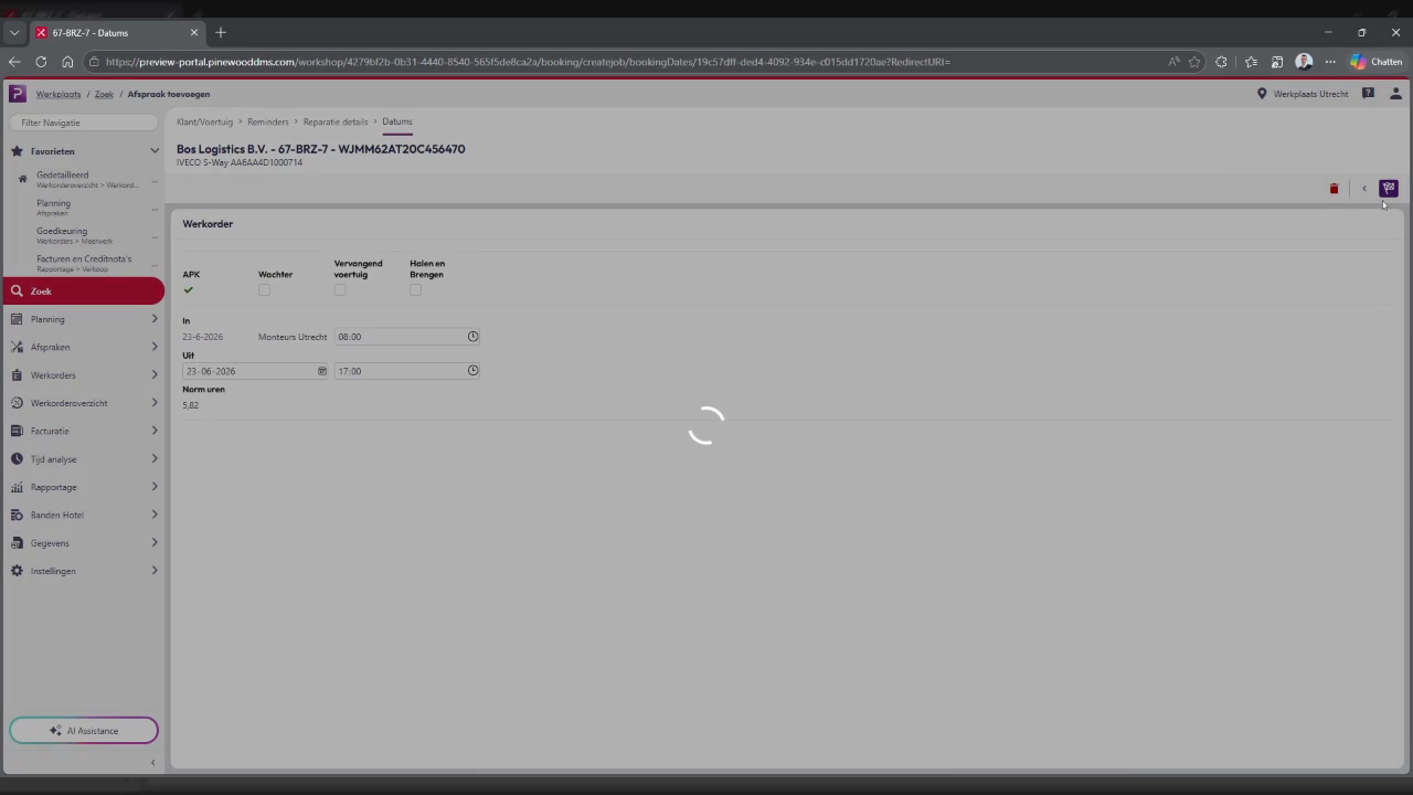 Step #11: Click the flag-shaped Save button in the top right corner to save and complete the booking.