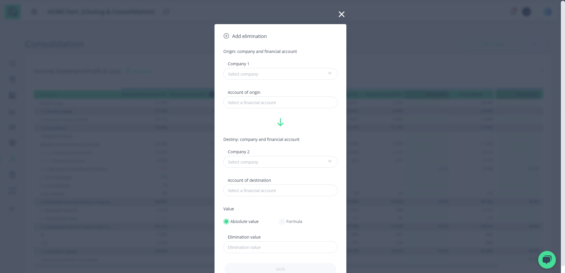 Step #10: Modal de criação de eliminação