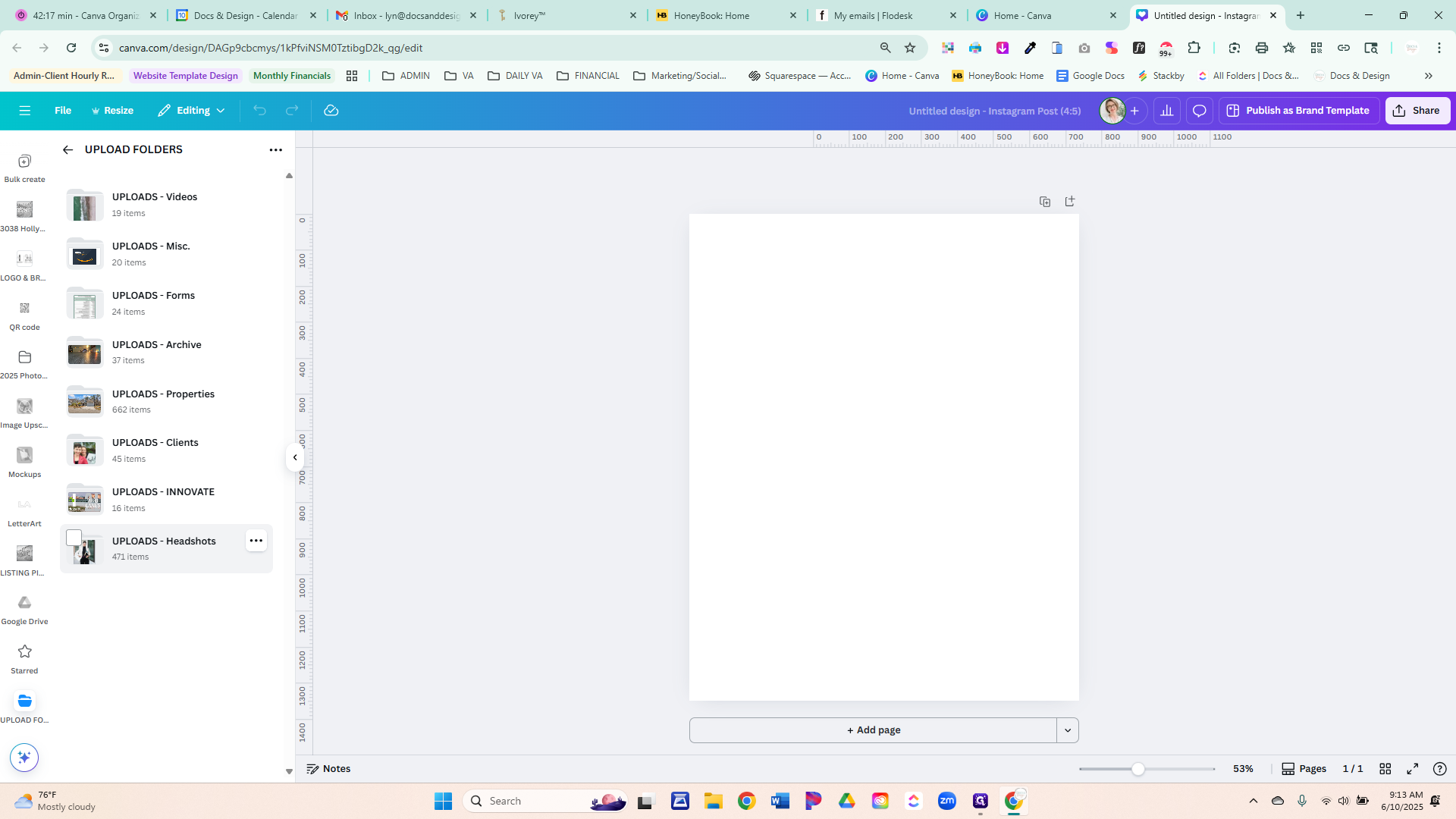 Step #12: "UPLOADS -Headshots"
